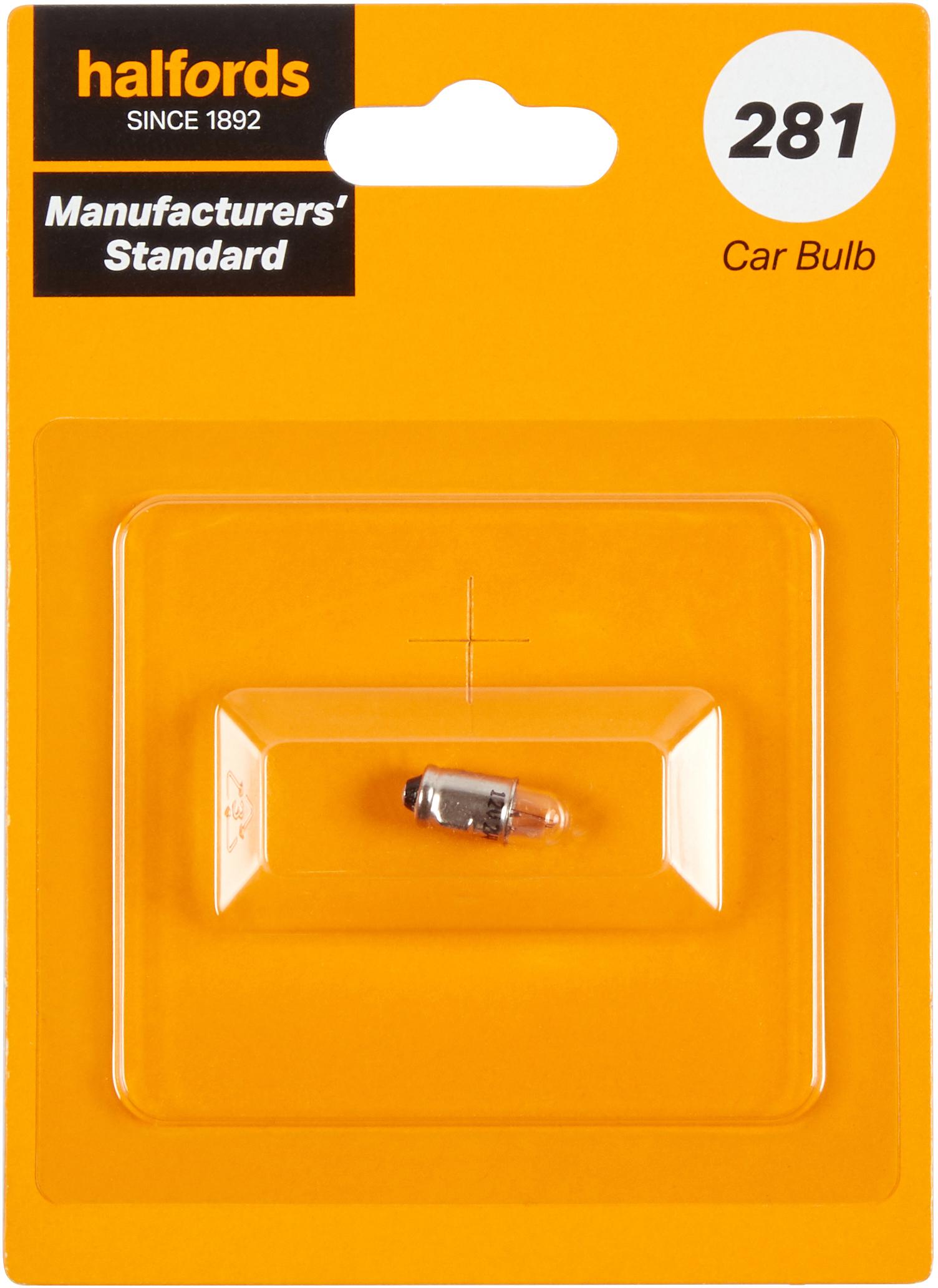 281 Car Bulb Manufacturers Standard Halfords Single Pack
