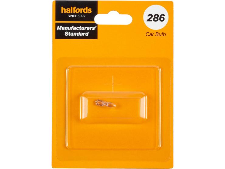 286 Car Bulb Manufacturers Standard Halfords Single Pack