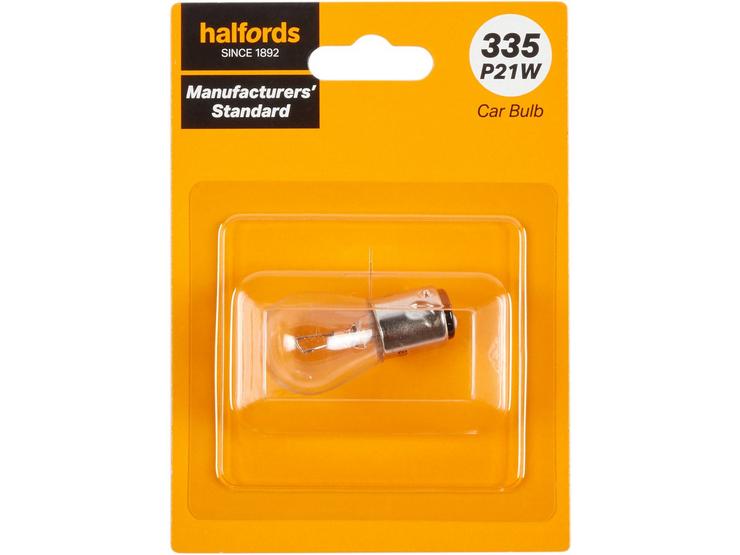 335 P21W Car Bulb Manufacturers Standard Halfords Single Pack