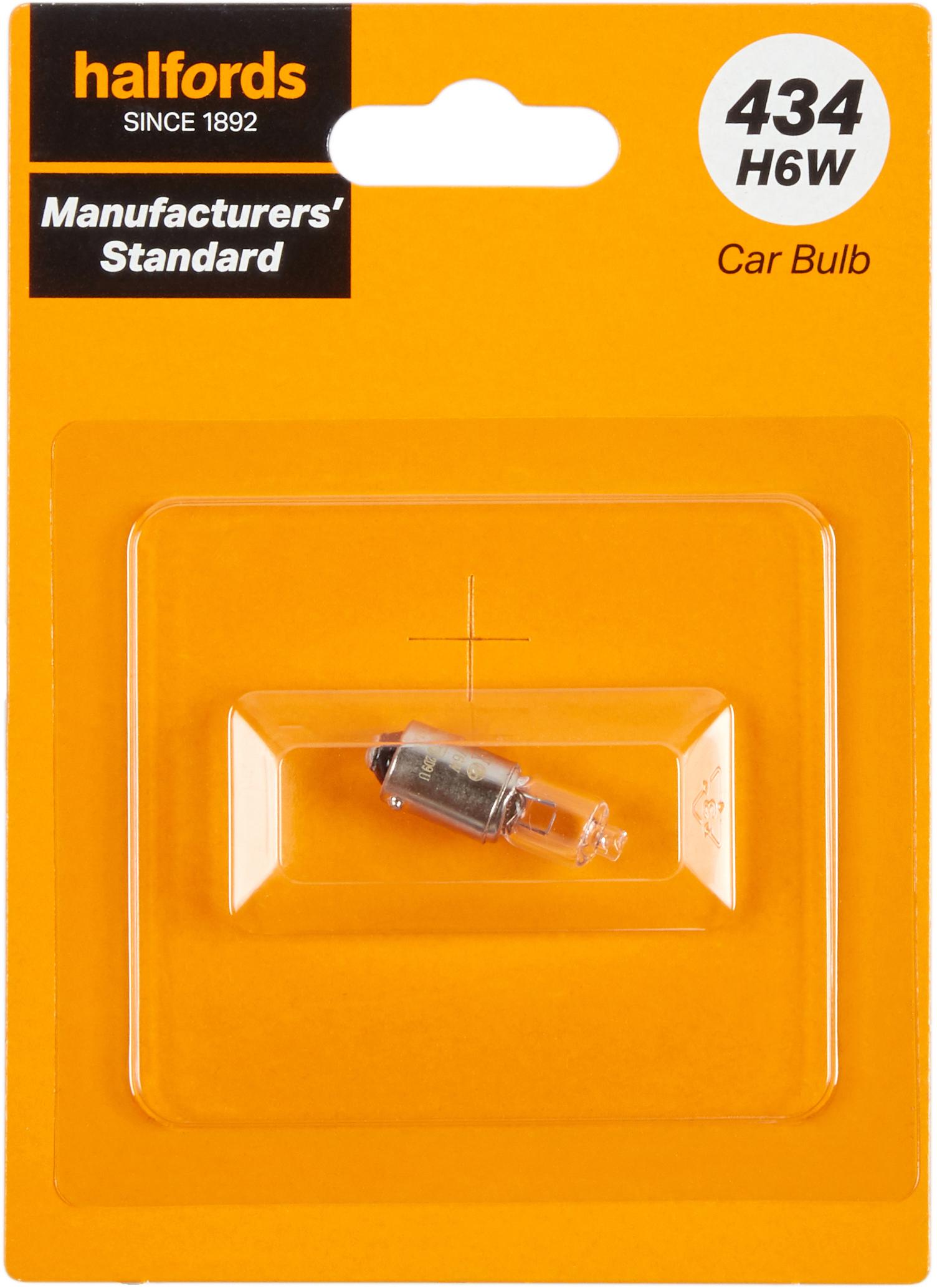 434 H6W Car Bulb Manufacturers Standard Halfords Single Pack