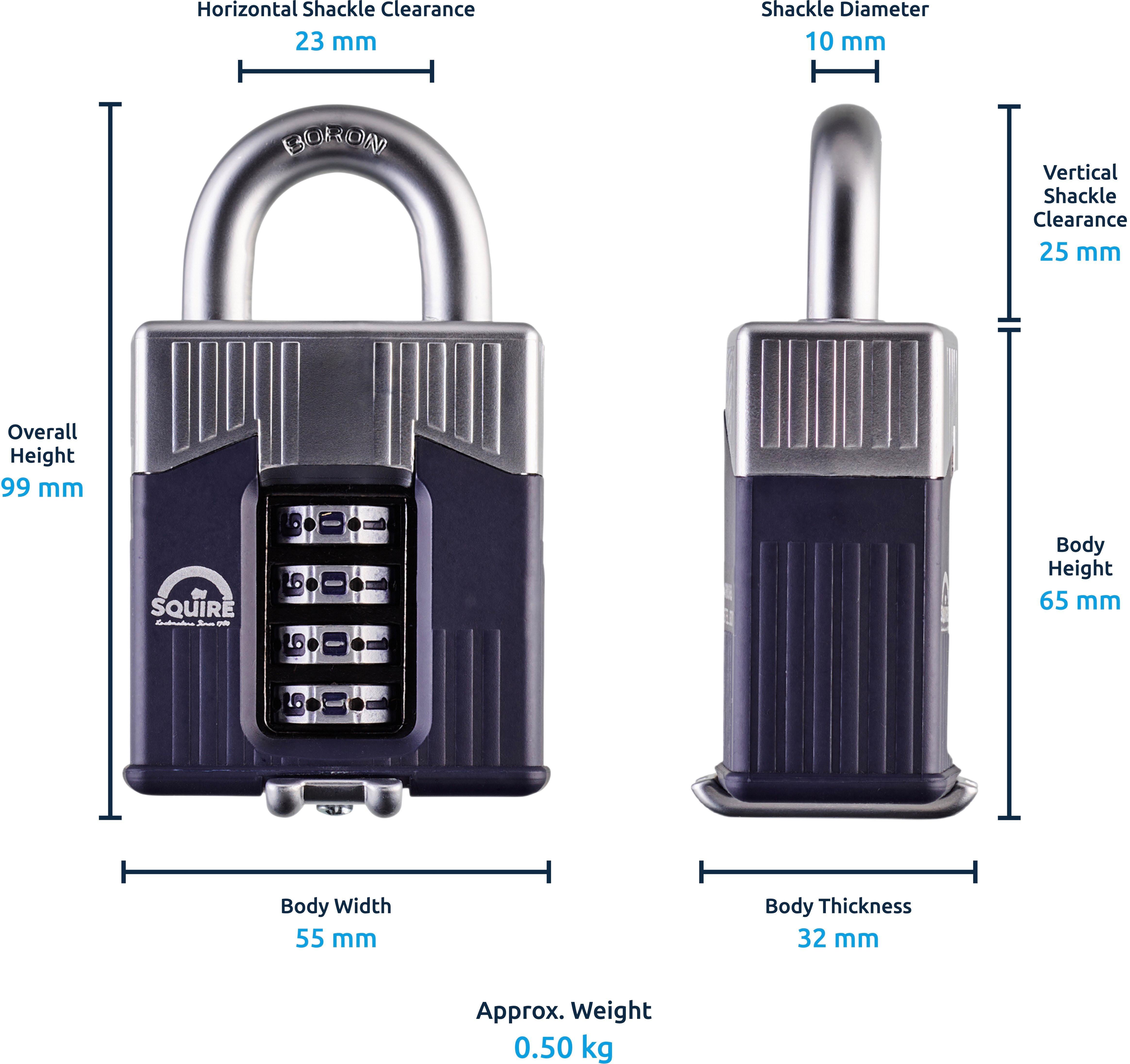Squire Warrior Combi 55 Padlock