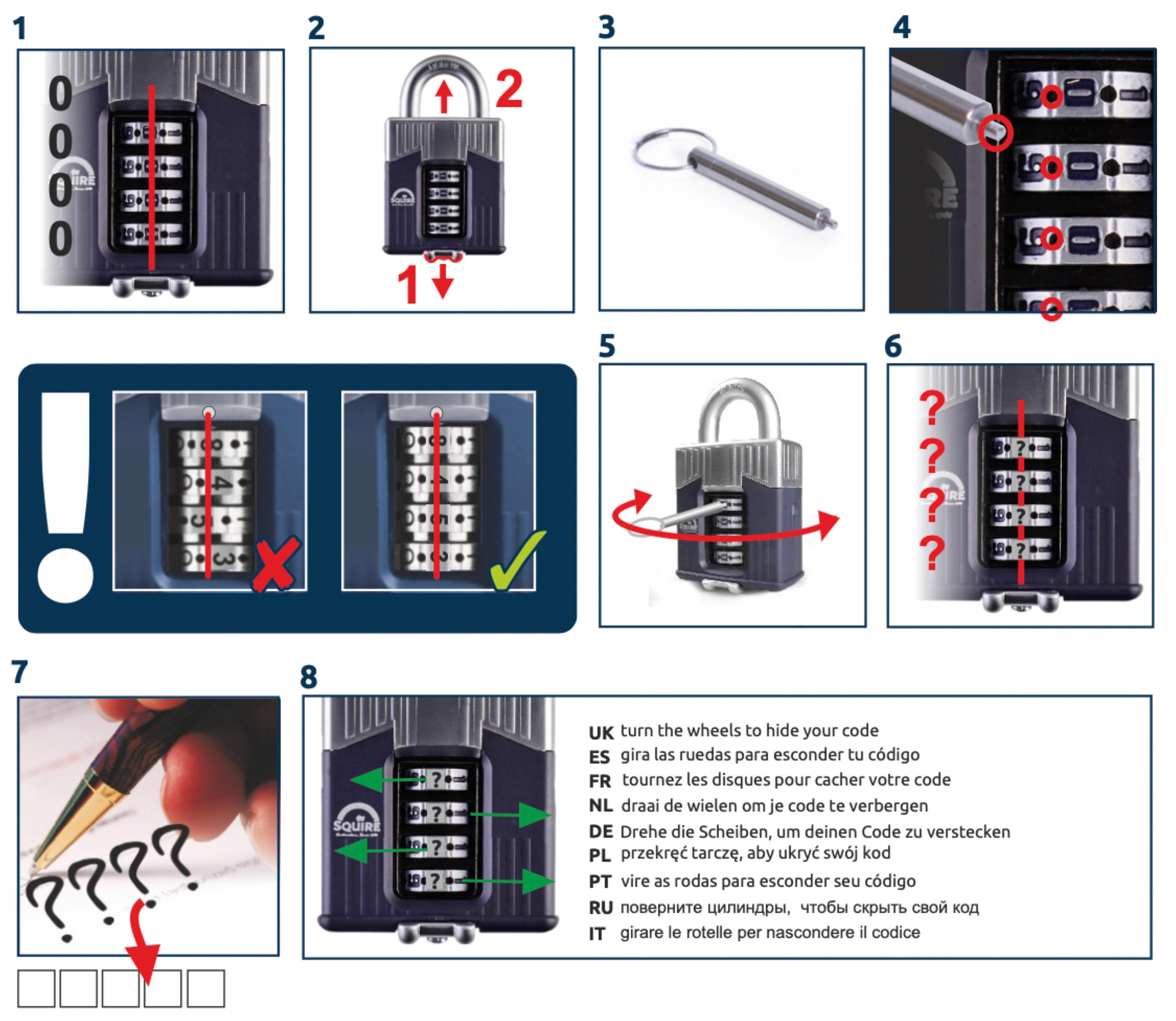 Squire Warrior Combi 55 Padlock