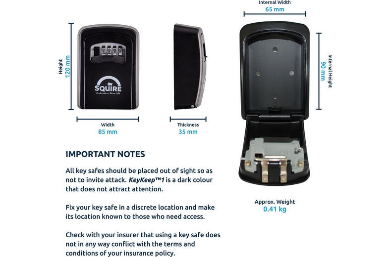 Squire KeyKeep1 Combinations Key Safe Squire KeyKeep1 Combinations Key Safe