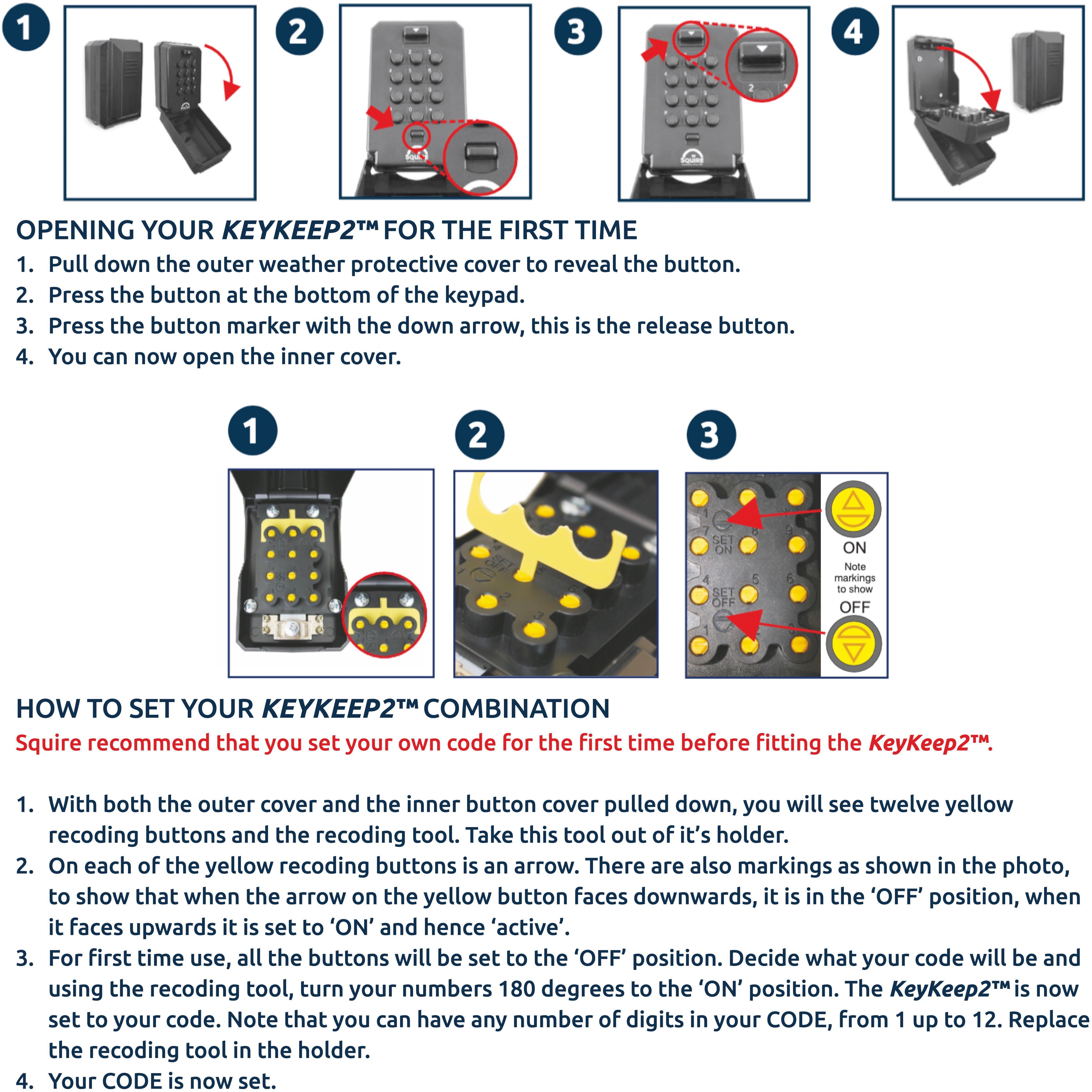 Squire KeyKeep2 Combinations Key Safe