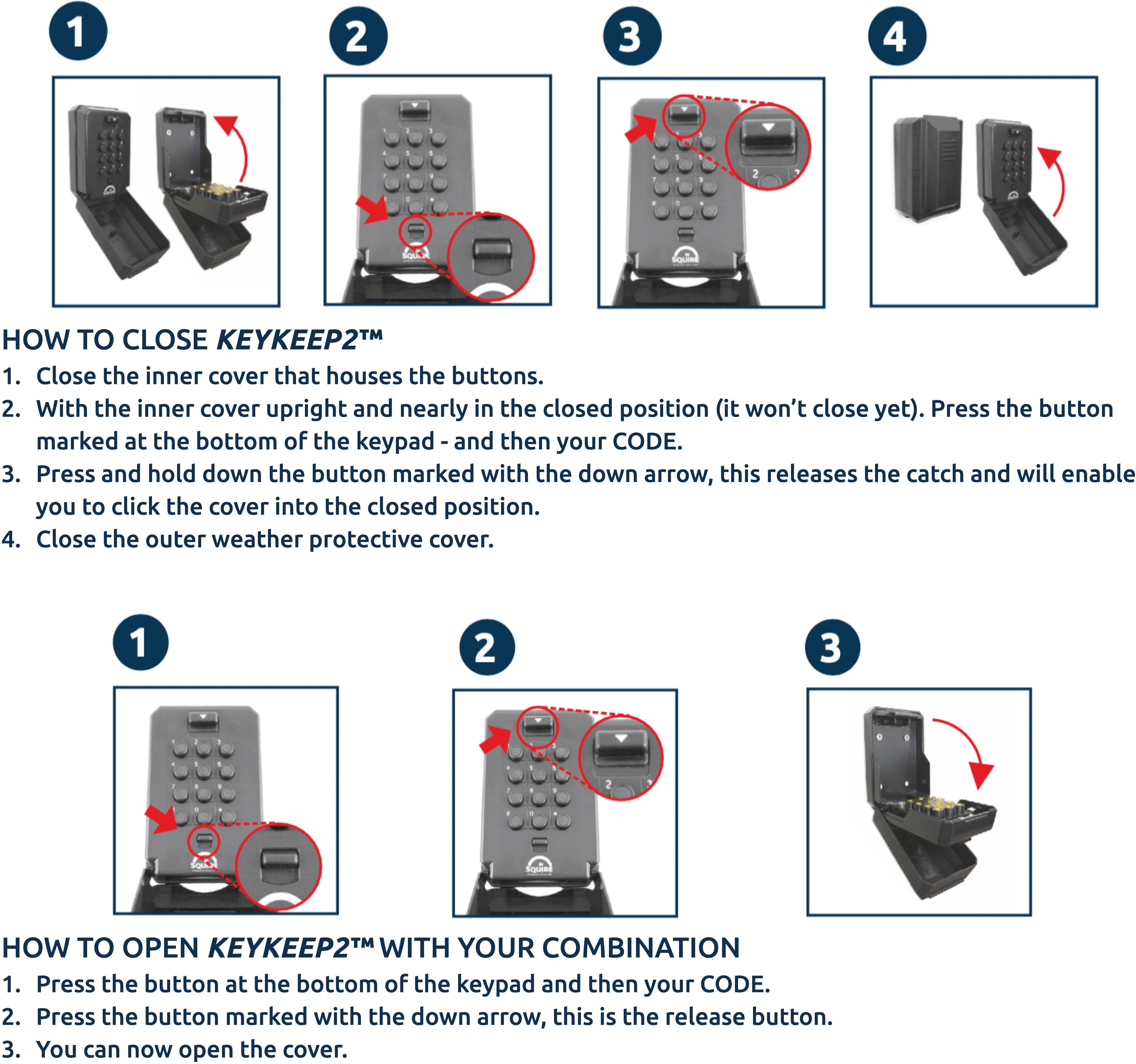 Squire KeyKeep2 Combinations Key Safe
