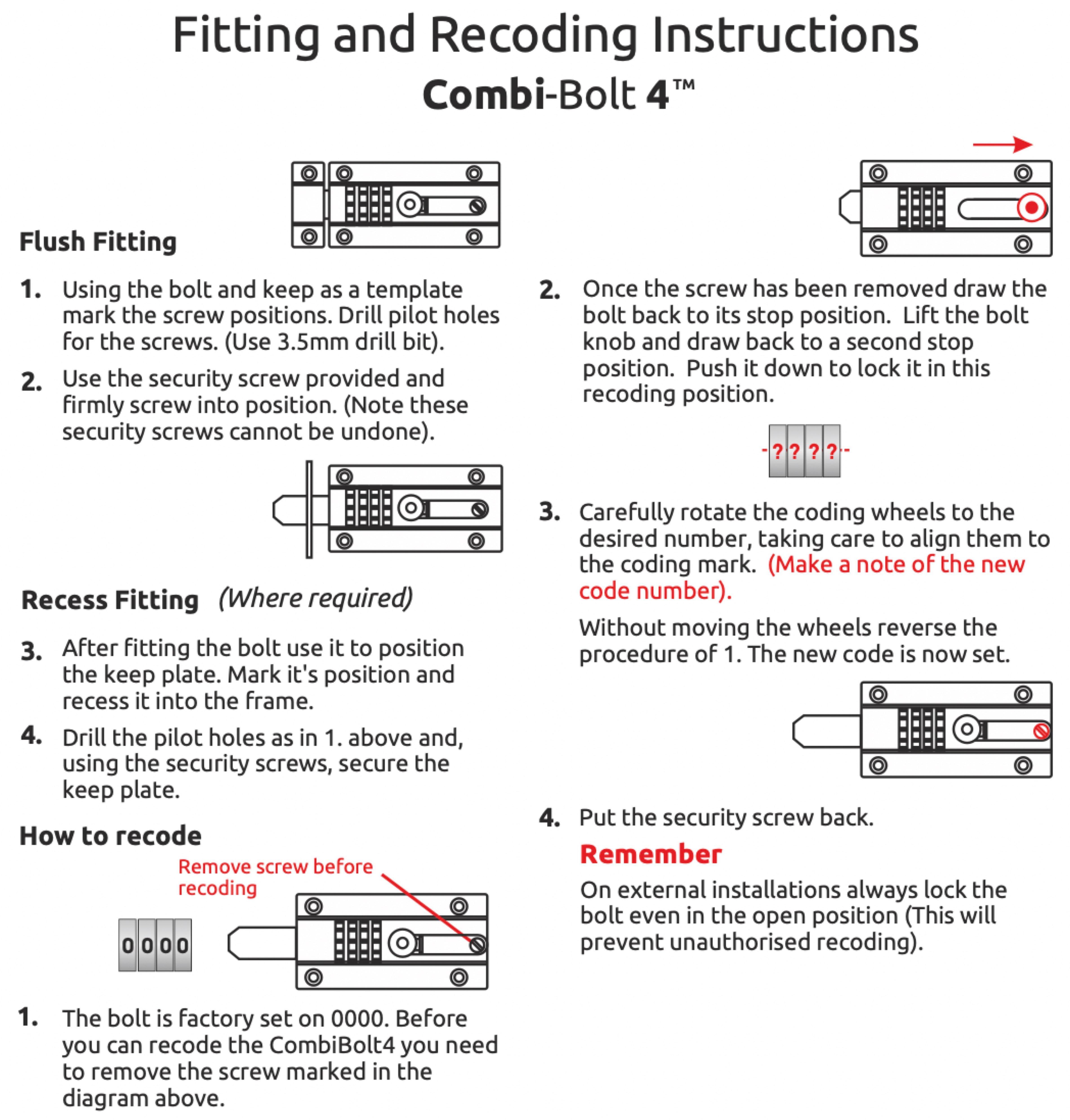Squire Combi 4 Combination Bolt