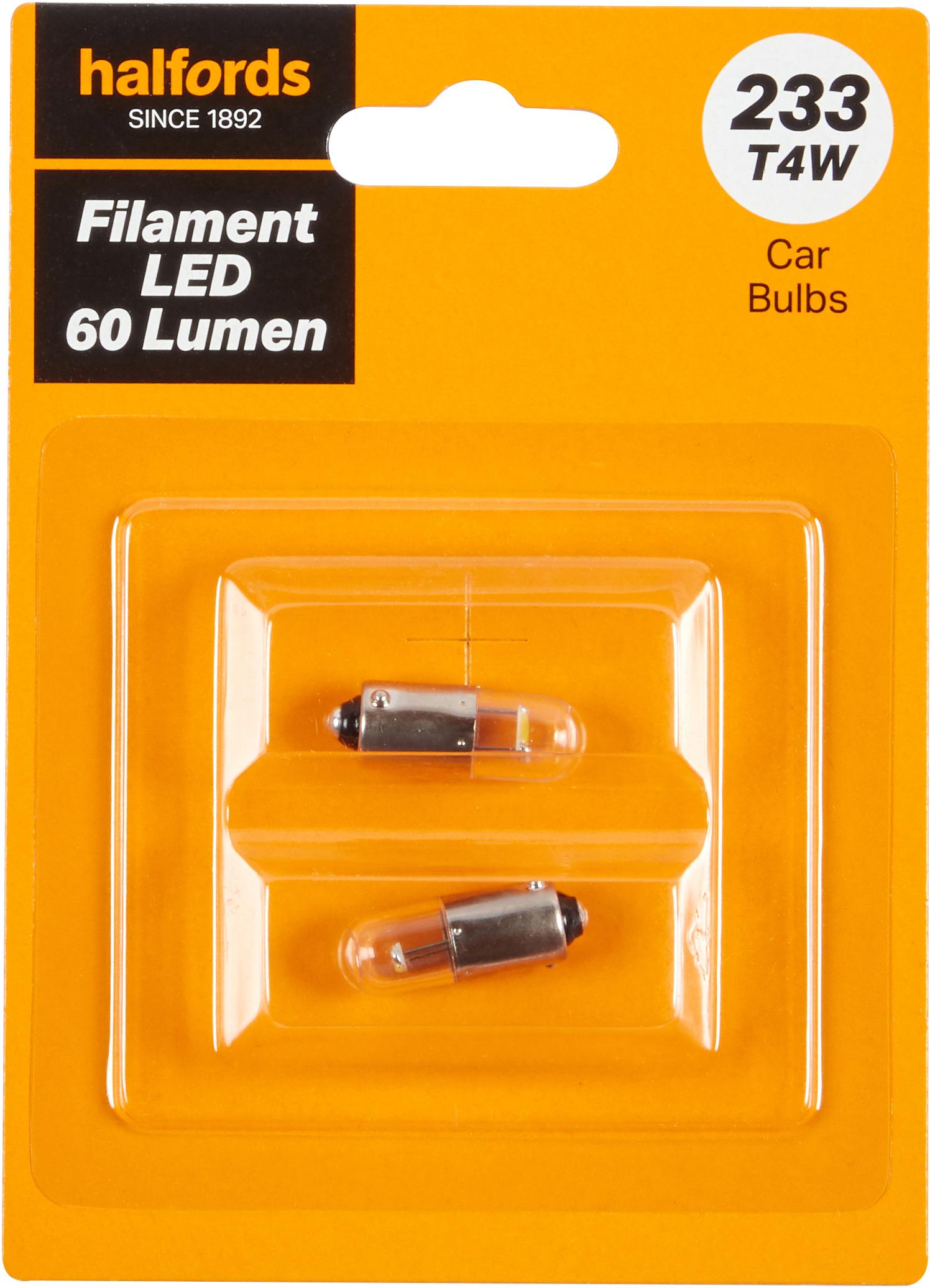 233 Led Car Bulb Halfords Filament Style Twin Pack