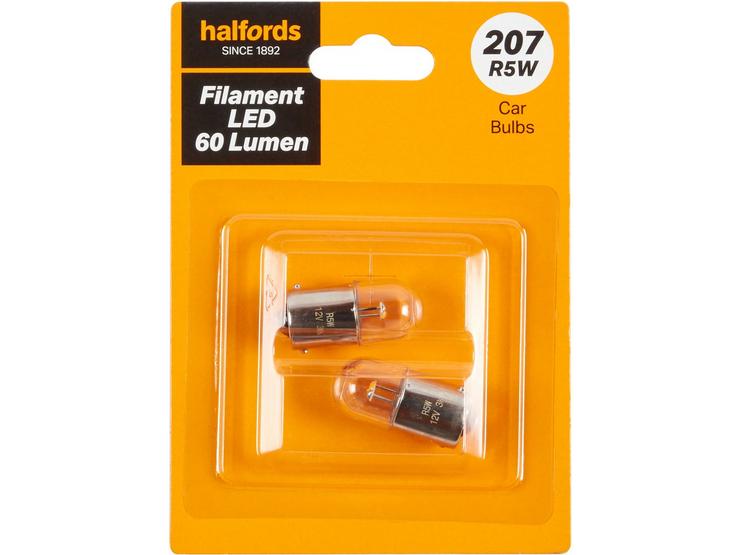 207 LED Car Bulb Halfords Filament Style Twin Pack