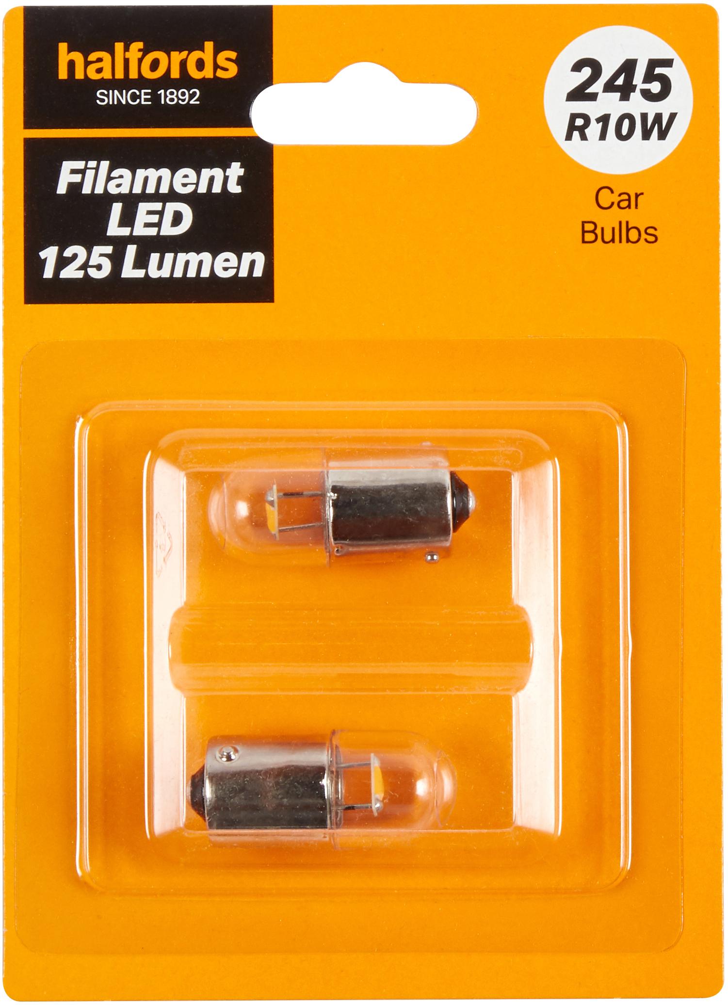 245 Led Car Bulb Halfords Filament Style Twin Pack