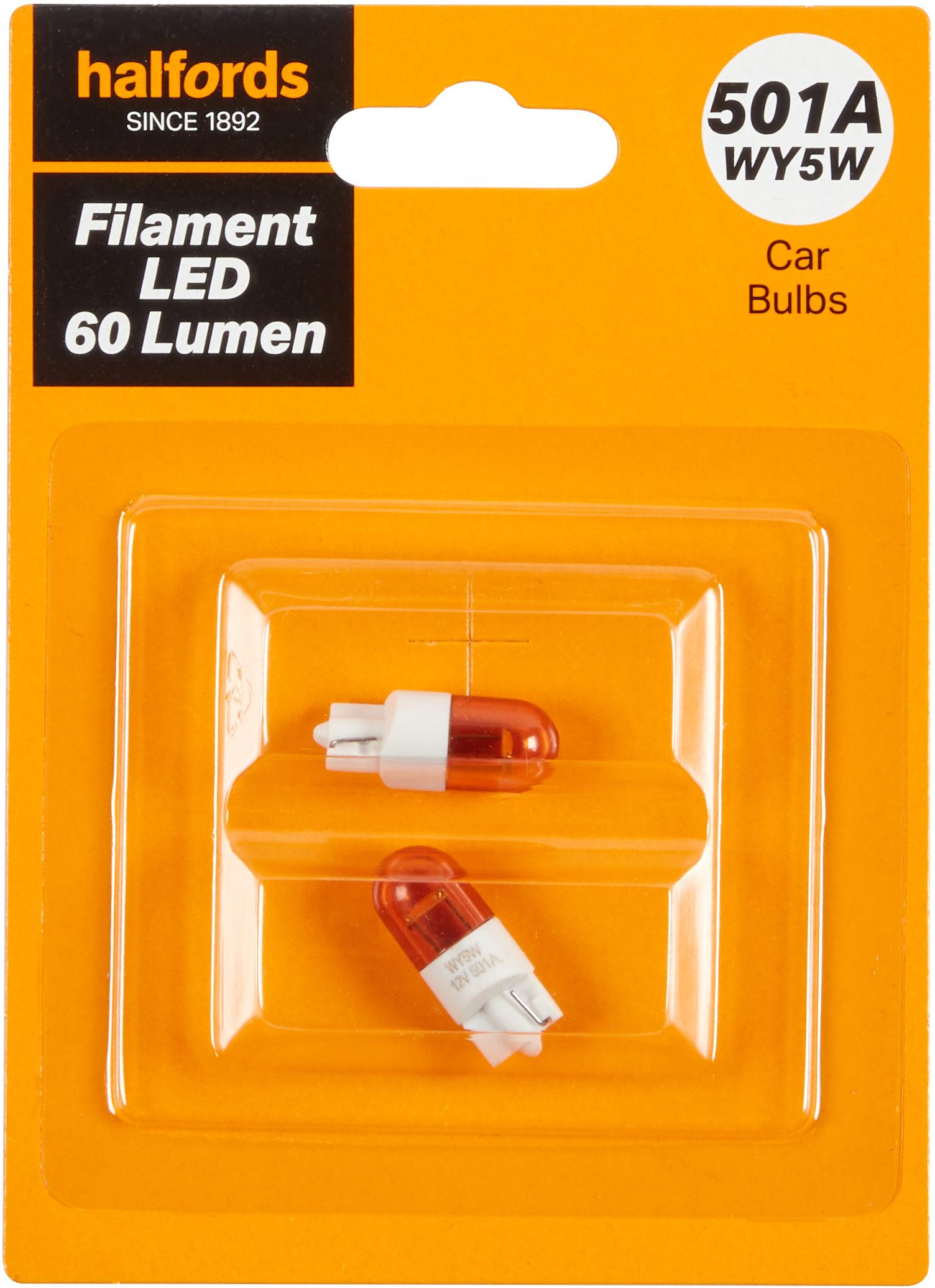 501A Led Car Bulb Halfords Filament Style Twin Pack
