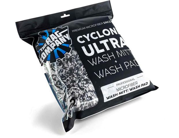 The Rag Company Cyclone Ultra Premium Wash Mitt Blue - 8 x 10