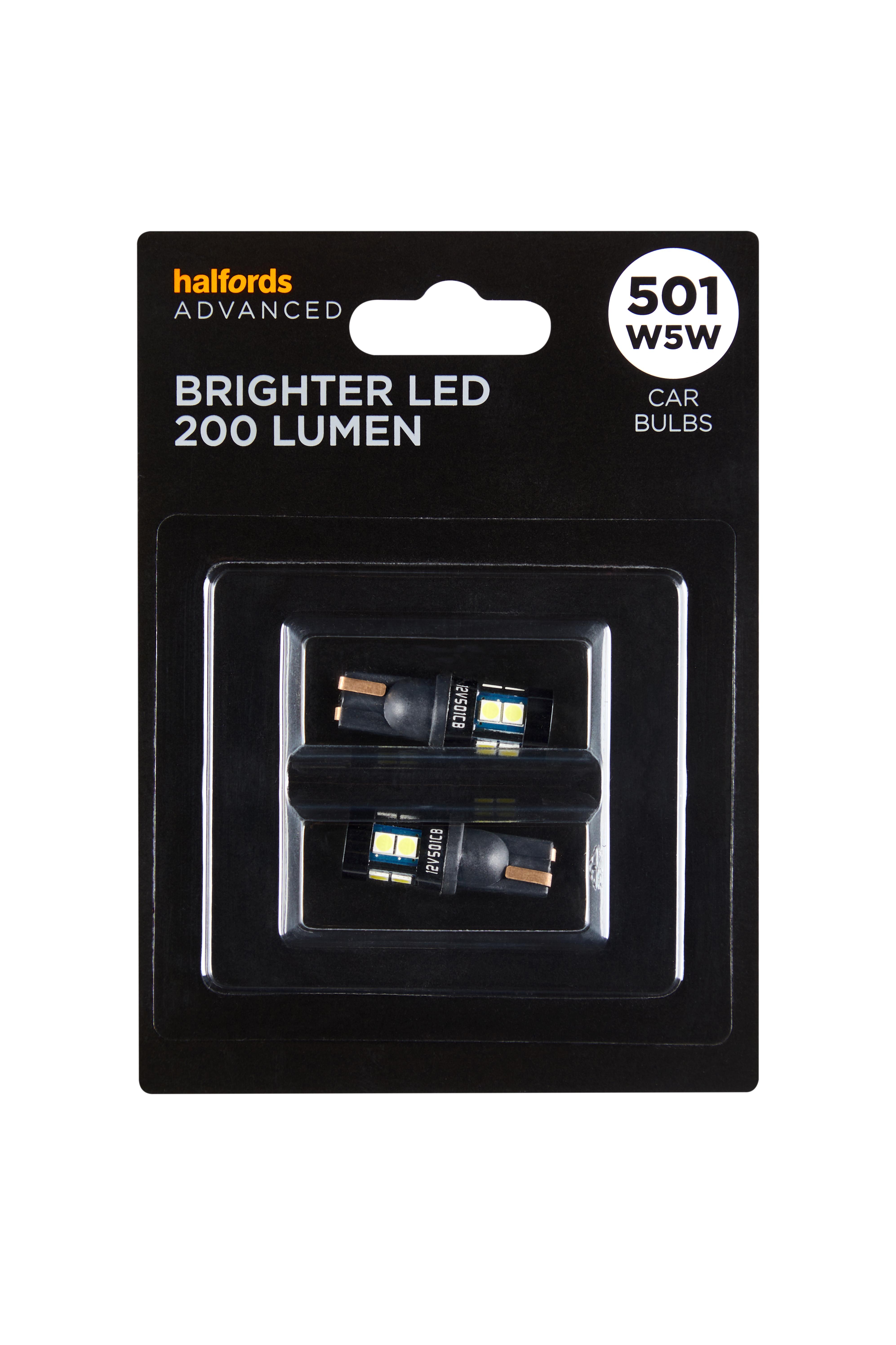 501 Super Bright Led Car Bulb Halfords Advanced Twin Pack for only £14.89