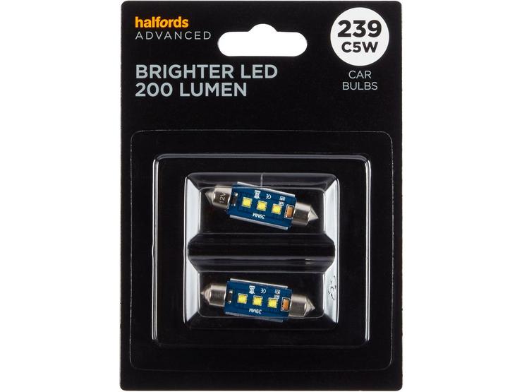 239 Super Bright LED Car Bulb Halfords Advanced Twin Pack