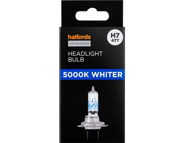 H7 477 Car Headlight Halfords Advanced White5000 Single Pack | Halfords UK