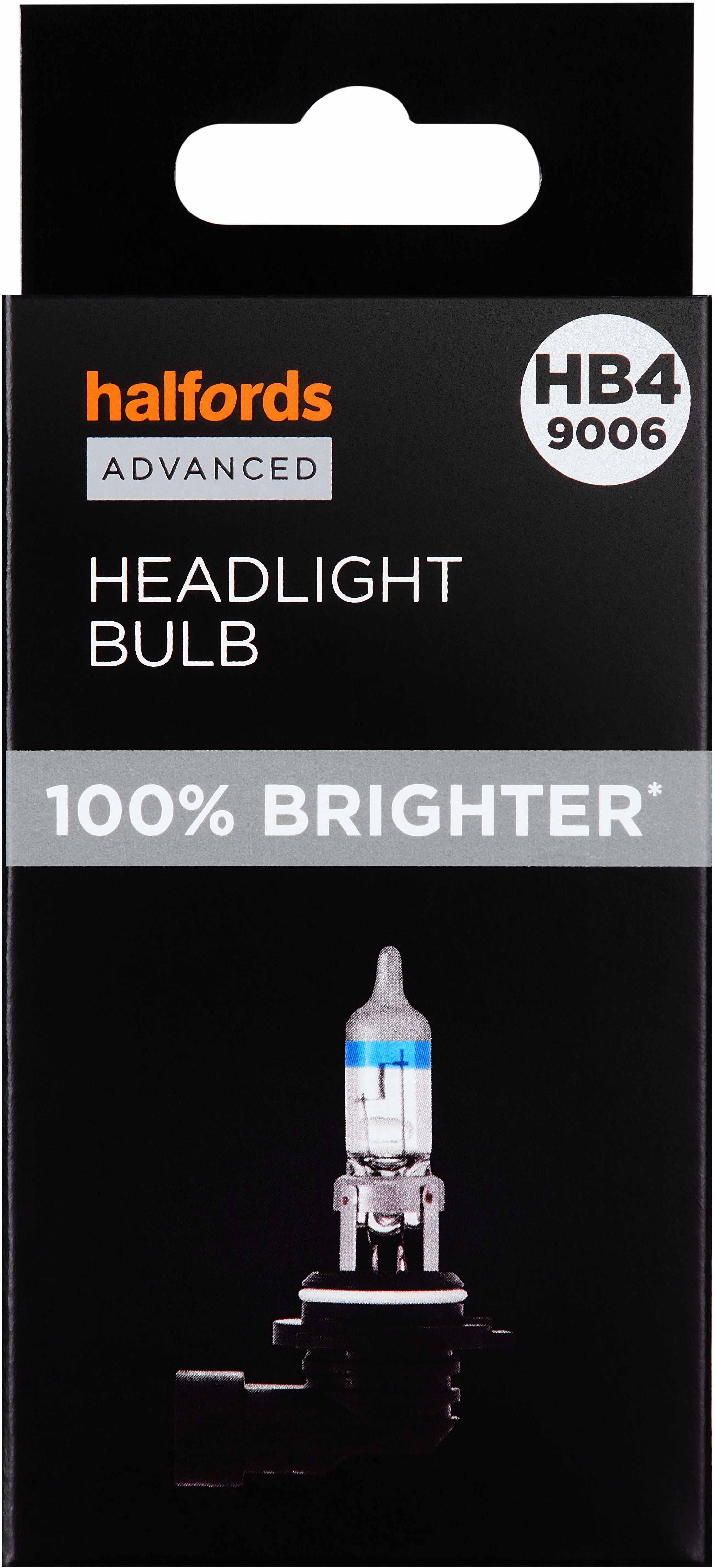 Hb4 9006 Car Headlight Bulb Halfords Advanced Up To +100 Percent Brighter Single Pack