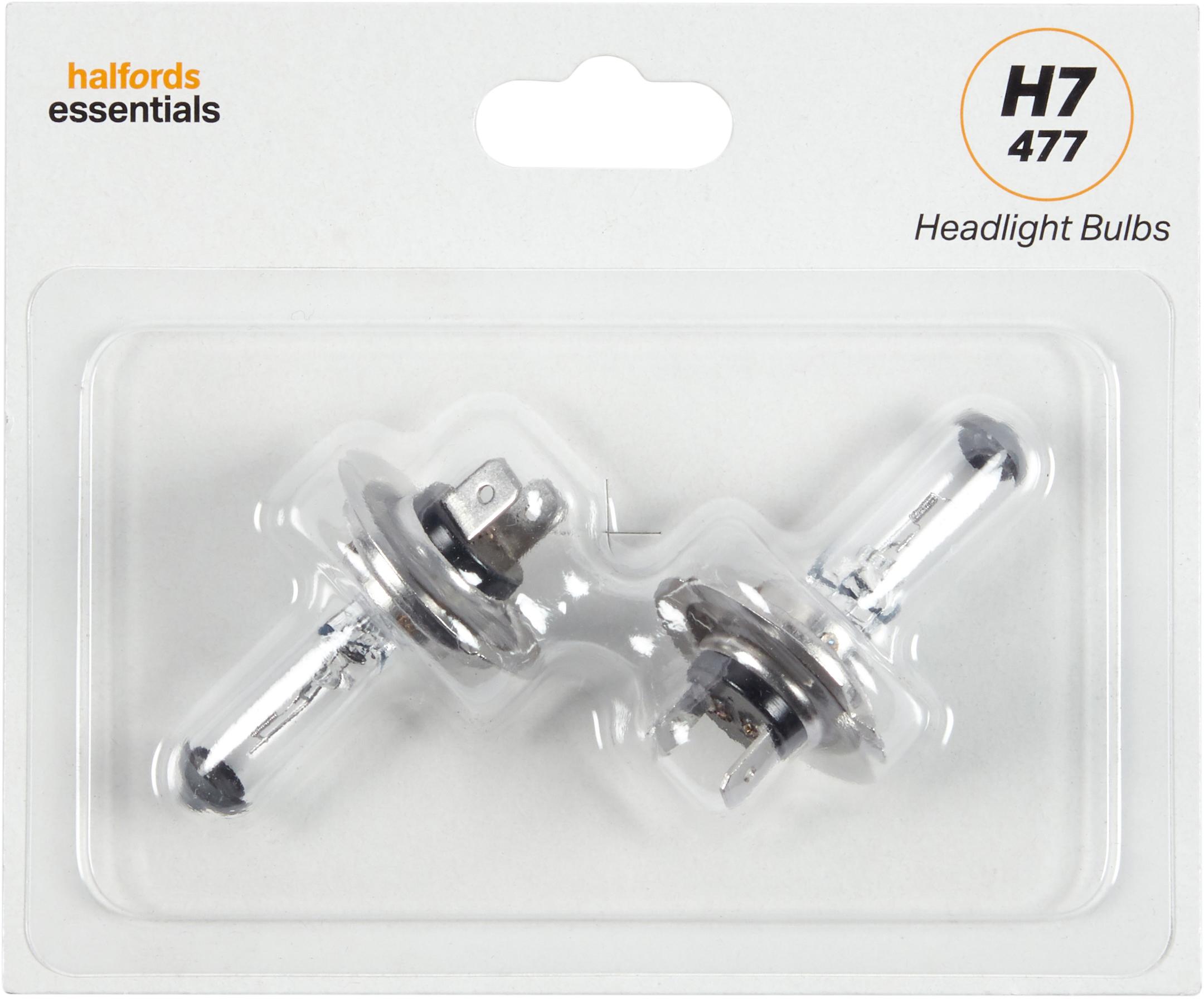 H7 477 Car Headlight Bulb Halfords Essentials Twin Pack