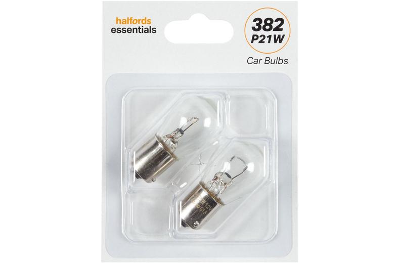 382 P21W Bulbs Halfords Essentials Twin Pack 382 P21W Bulbs Halfords Essentials Twin Pack
