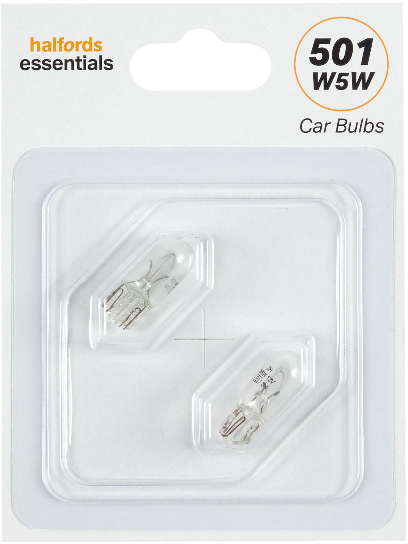 501 W5W Bulbs Halfords Essentials Twin Pack