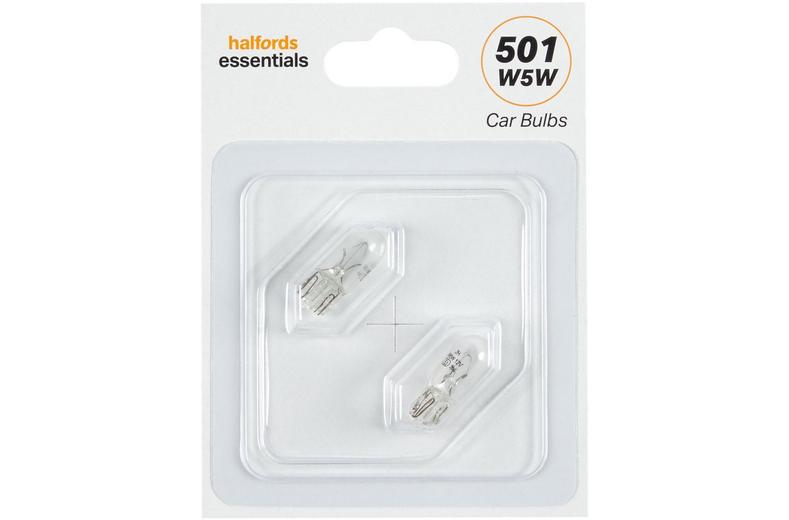 501 W5W Bulbs Halfords Essentials Twin Pack 501 W5W Bulbs Halfords Essentials Twin Pack
