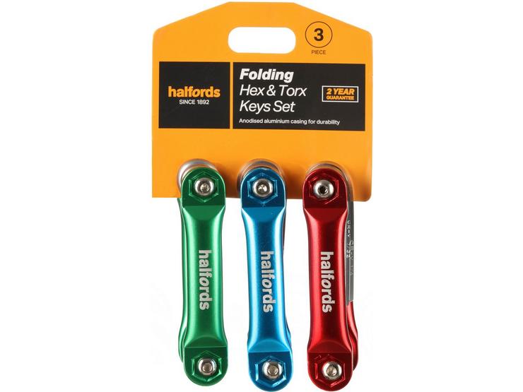 Halfords 3 Piece Folding Hex and Torx Key Sets