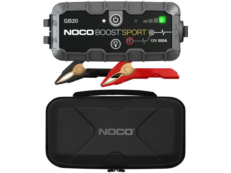 NOCO Boost GB20 500A Jump Starter & Protective Case Bundle