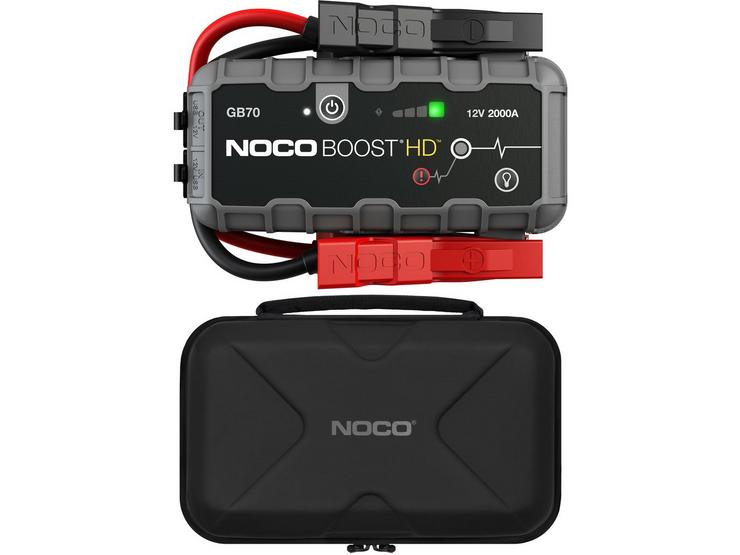 NOCO Boost GB70 2000A Jump Starter & Protective Case Bundle