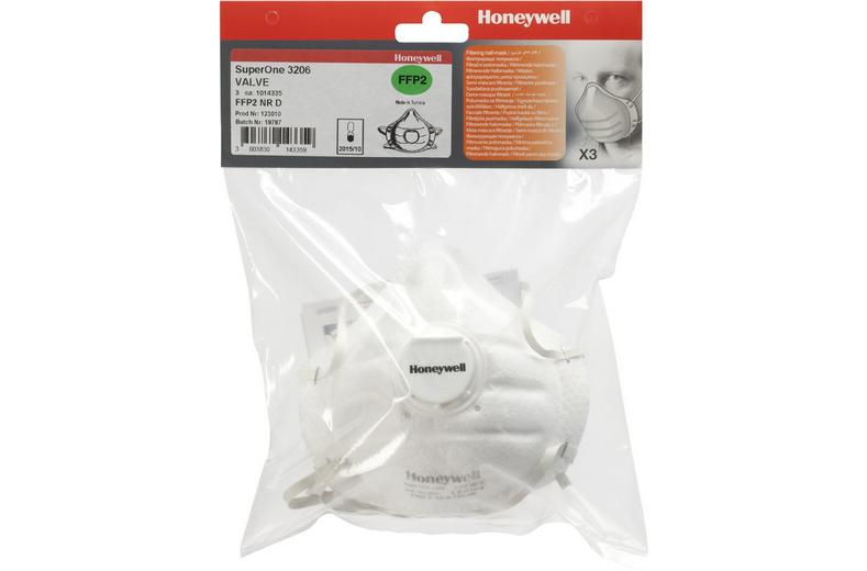 Honeywell SuperOne 3206 FFP2 NR D V Masks Pack 3 Honeywell SuperOne 3206 FFP2 NR D V Masks Pack 3