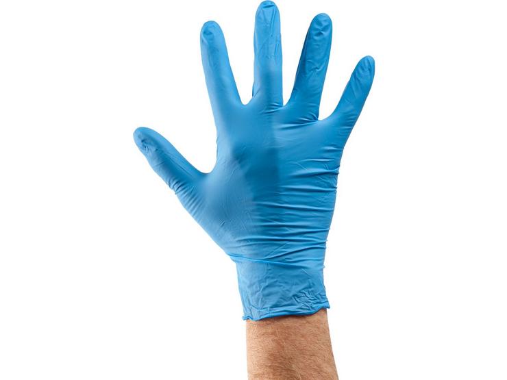 Keepclean Nitrile Blue Powdered Free Gloves Box of 100