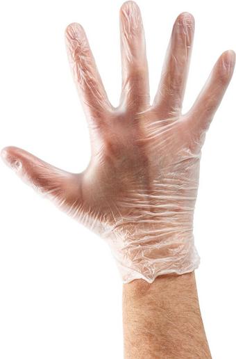 Keepsafe Clear Vinyl Gloves Retail Pack of 10 - Large