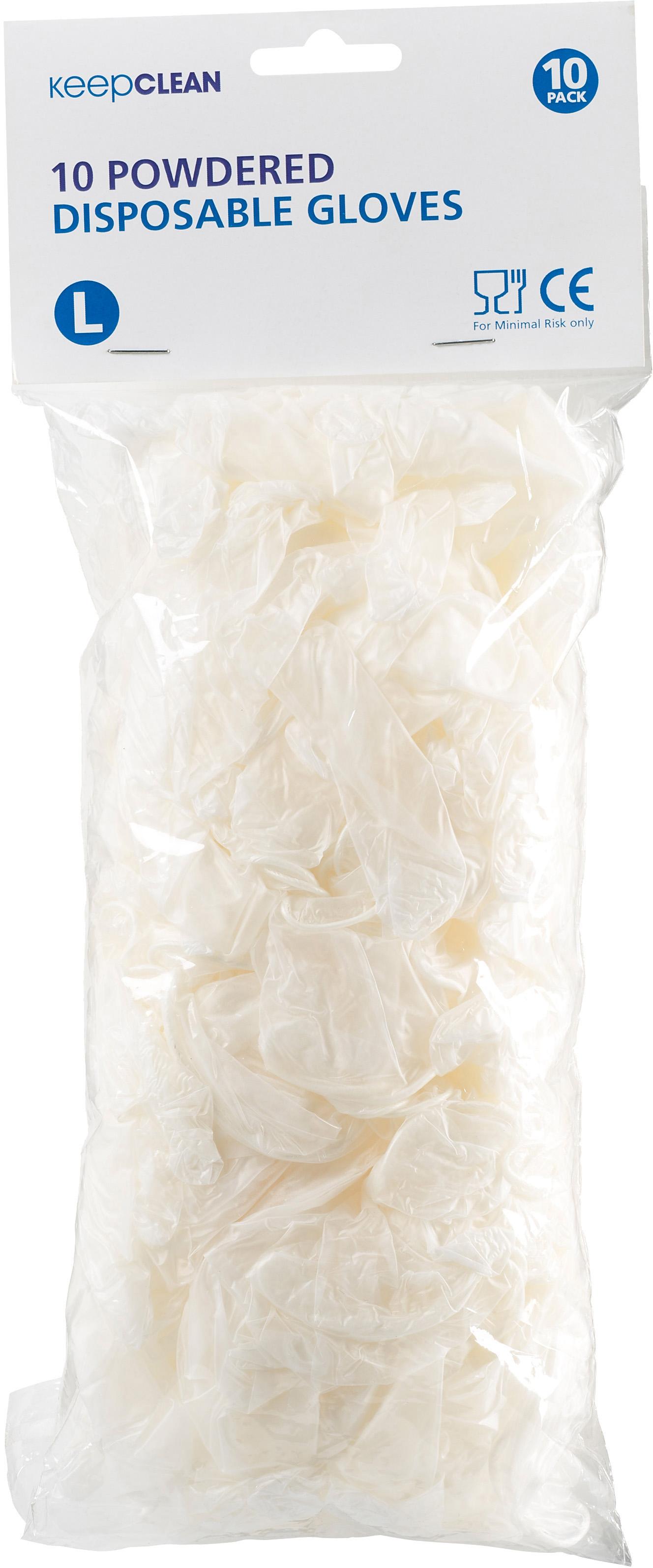 Keepsafe Clear Vinyl Gloves Retail Pack of 10 - Large