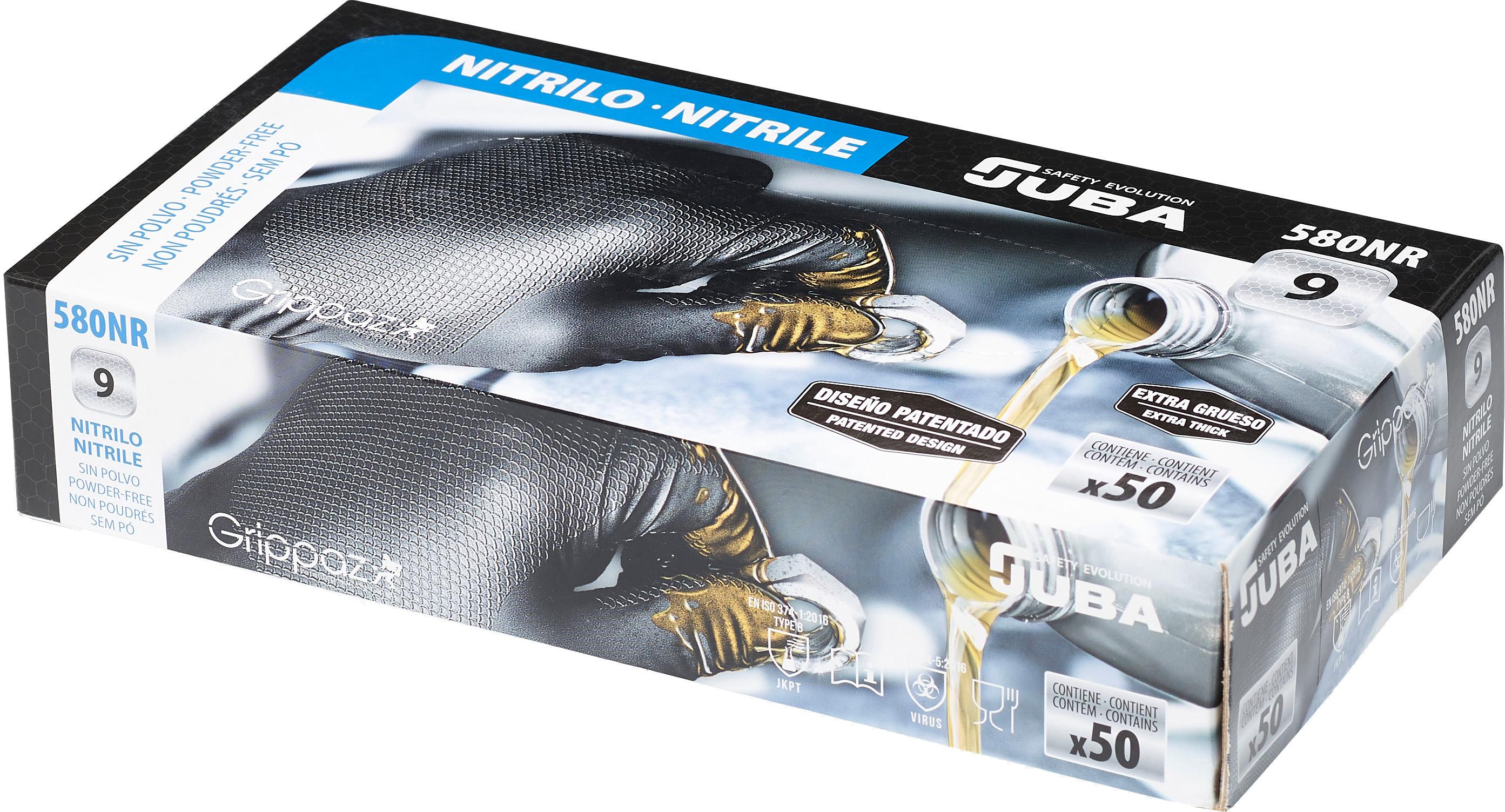 Grippaz Black Engineers Mate Gloves Box 25 Pairs - X Large