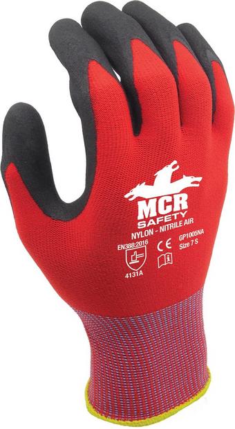 MCR Nitrile Foam Grip Touchscreen Glove - 9