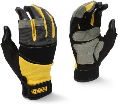 Dewalt DPG213L Fingerless Gloves, Black/Yellow/Grey Dewalt DPG213L Fingerless Gloves, Black/Yellow/Grey