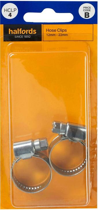 Halfords Hose Clips 12-22mm (HCLP4) - 2 Pack