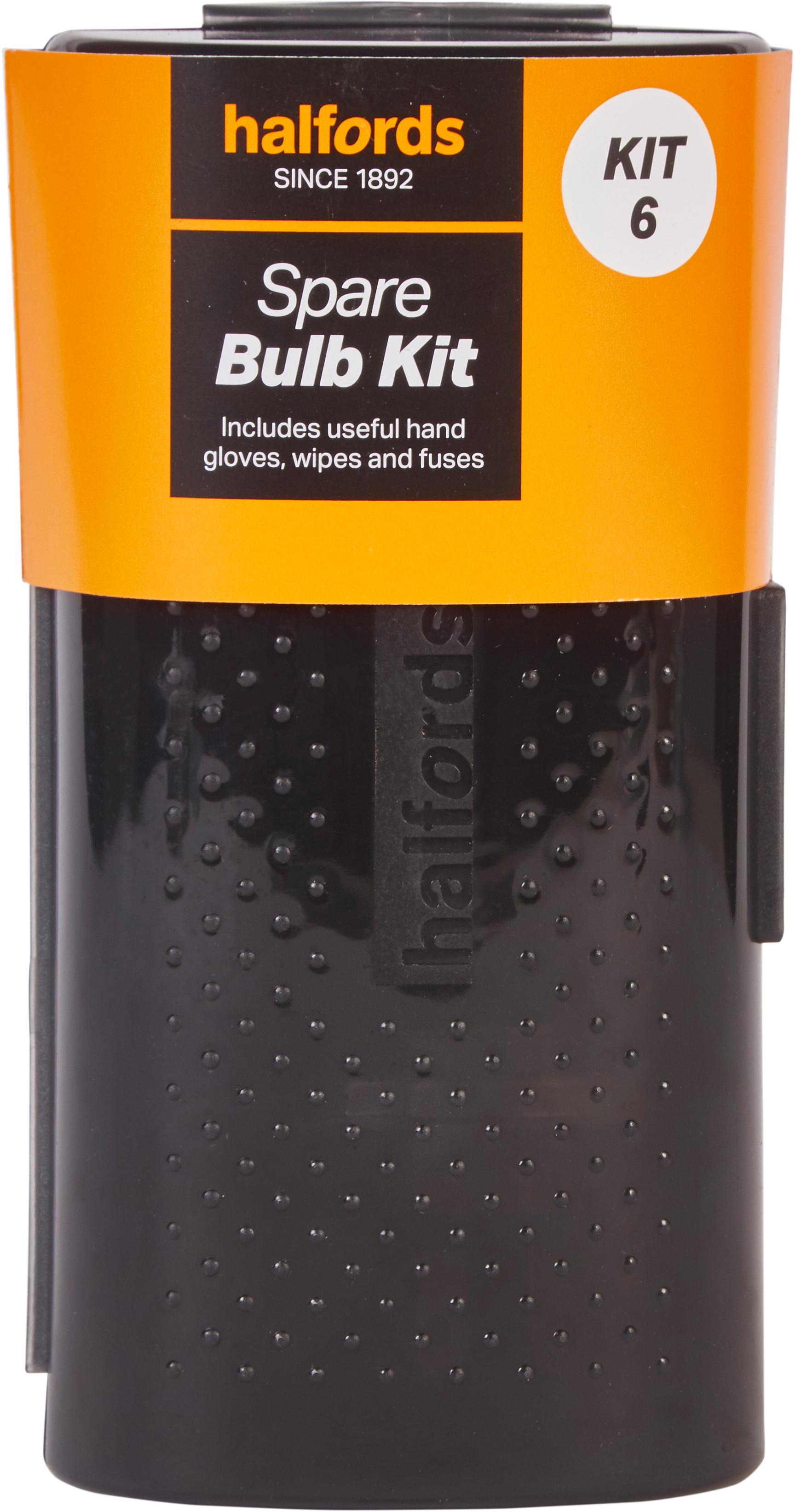 Halfords Spare Car Bulb Kit 6 with H4 472 Headlight and Small Bulbs