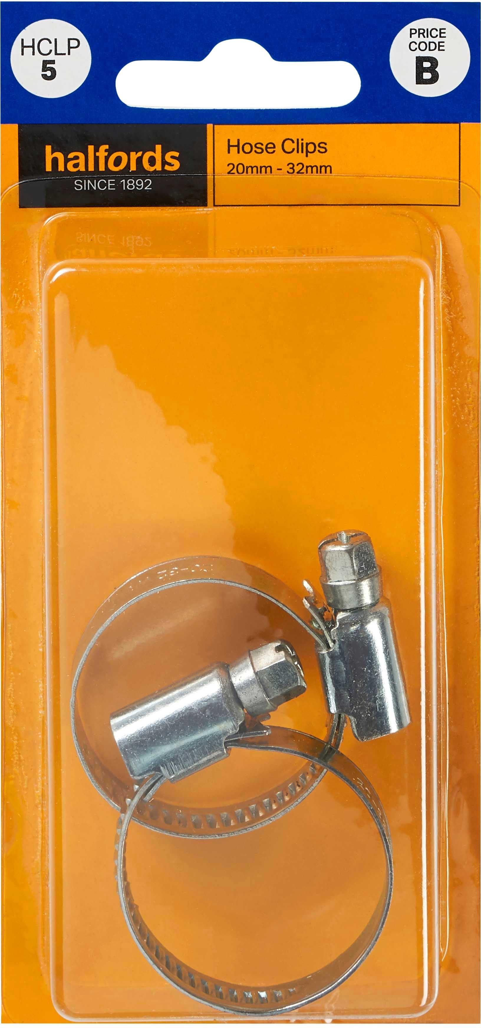 Halfords Hose Clips 20-32mm (HCLP5) - 2 Pack