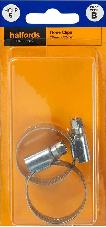 Halfords Hose Clips 20-32mm (HCLP5) - 2 Pack