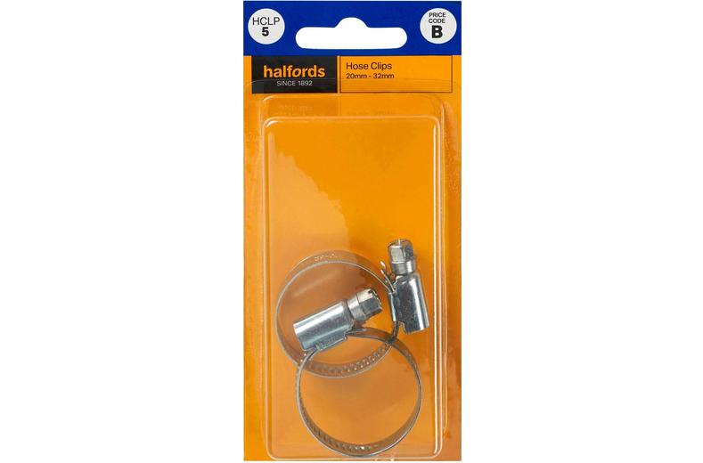 Halfords Hose Clips 20-32mm (HCLP5) - 2 Pack Halfords Hose Clips 20-32mm (HCLP5) - 2 Pack