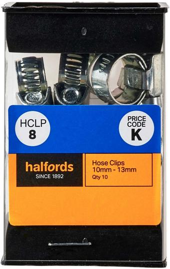 Halfords Hose Clips 8-12mm (HCLP8) - 10 Pack