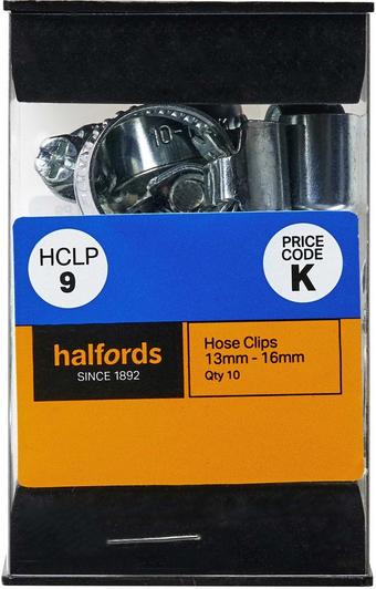 Halfords Hose Clips (HCLP9) - 10 Pack