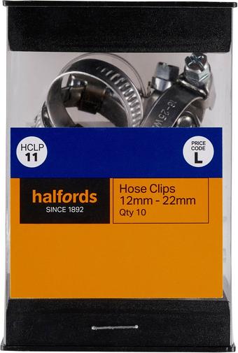 Halfords Hose Clips 12-22mm (HCLP11) - 10 Pack