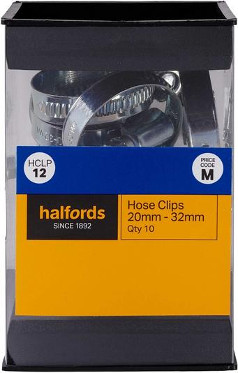 Halfords Hose Clips (HCLP12) - Pack of 10