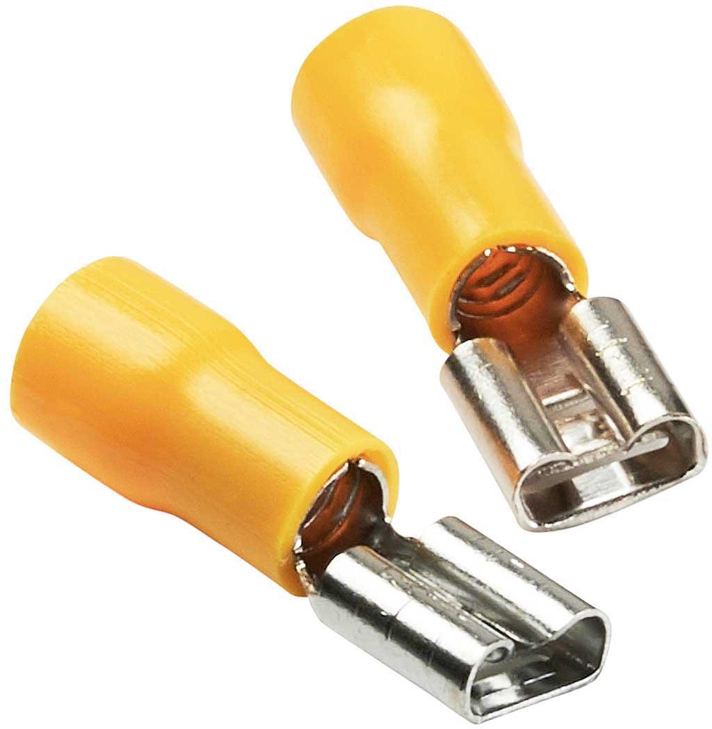 Halfords Spade Connectors 25 Amp Female Semi-Insulated (ELEC229)