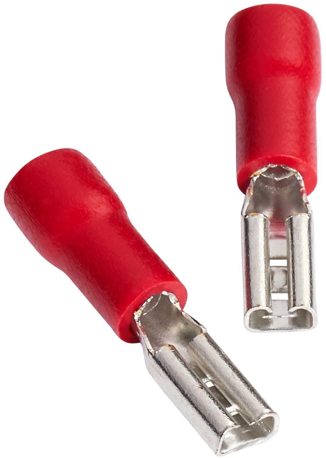 Halfords Spade Connectors .110 speaker 5 Amp Female S/insulated (ELEC201)