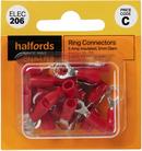 Halfords Ring Connectors 5 Amp Insulated 5mm (ELEC206)