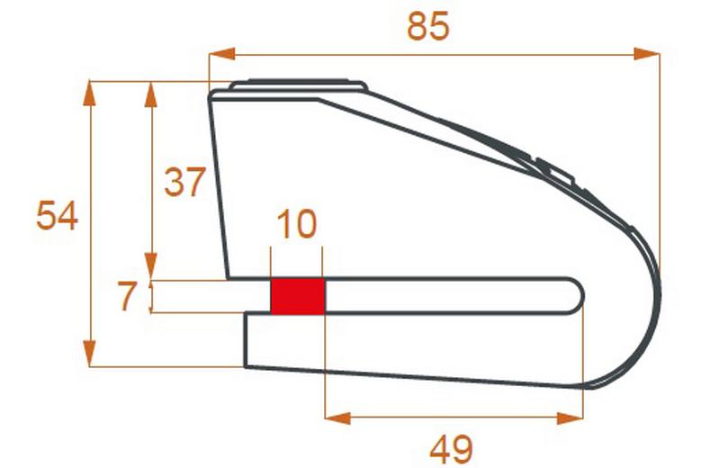 Kovix KAL10 10mm 120db Alarm Disc Lock Kovix KAL10 10mm 120db Alarm Disc Lock