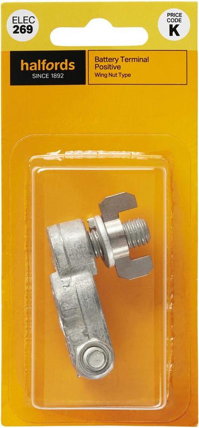 Halfords Battery Terminal Positive - Wing Nut (ELEC269) Halfords Battery Terminal Positive - Wing Nut (ELEC269)
