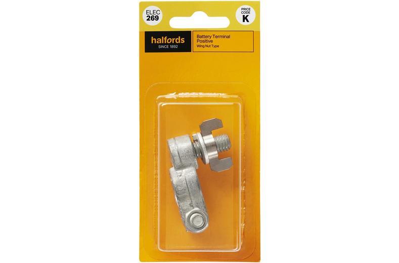 Halfords Battery Terminal Positive - Wing Nut (ELEC269) Halfords Battery Terminal Positive - Wing Nut (ELEC269)