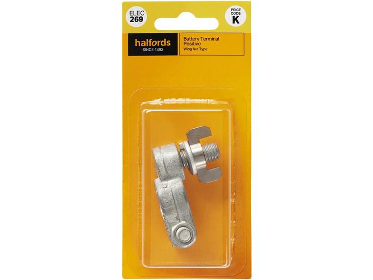 Halfords Battery Terminal Positive - Wing Nut (ELEC269)