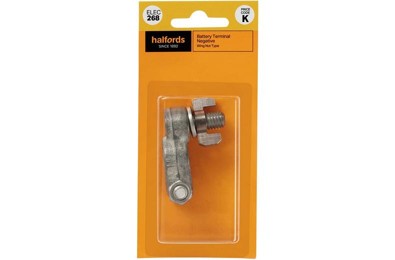 Halfords Battery Terminal Negative - Wing Nut (ELEC268) Halfords Battery Terminal Negative - Wing Nut (ELEC268)